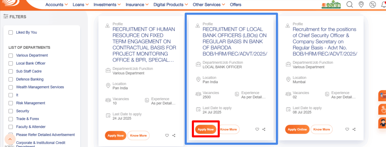 Bank of Baroda LBO Recruitment 2025